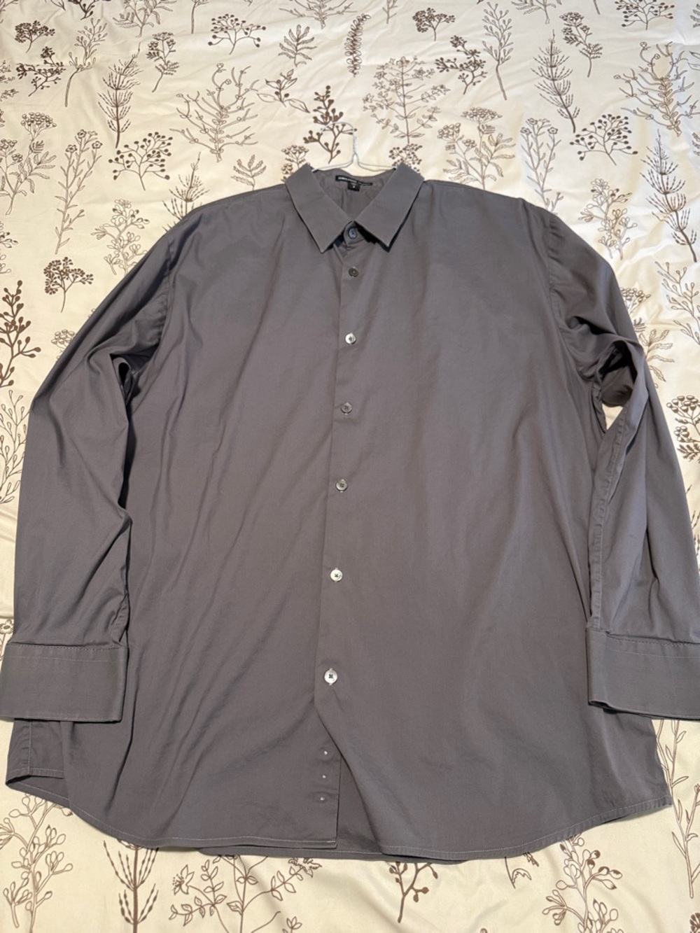 James Perse Matte Stretch Poplin Dress Shirt 3/Large